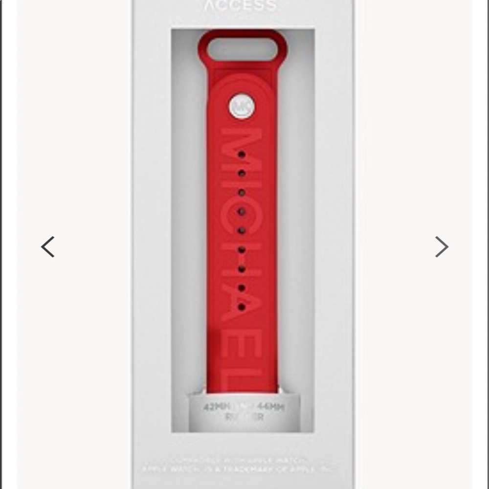 Michael Kors Red Logo Rubber Band for Apple Watch® 42/44mm